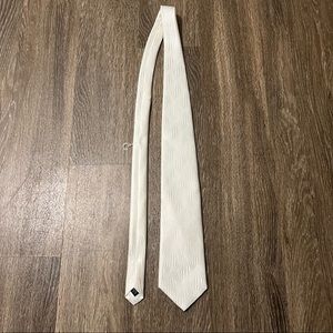 Nicole Miller 100% Silk Bone White Neck Tie
